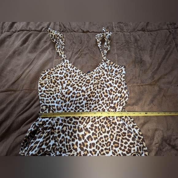 Leopard Print Jumpsuit With Wrap Top - Picture 4 of 5